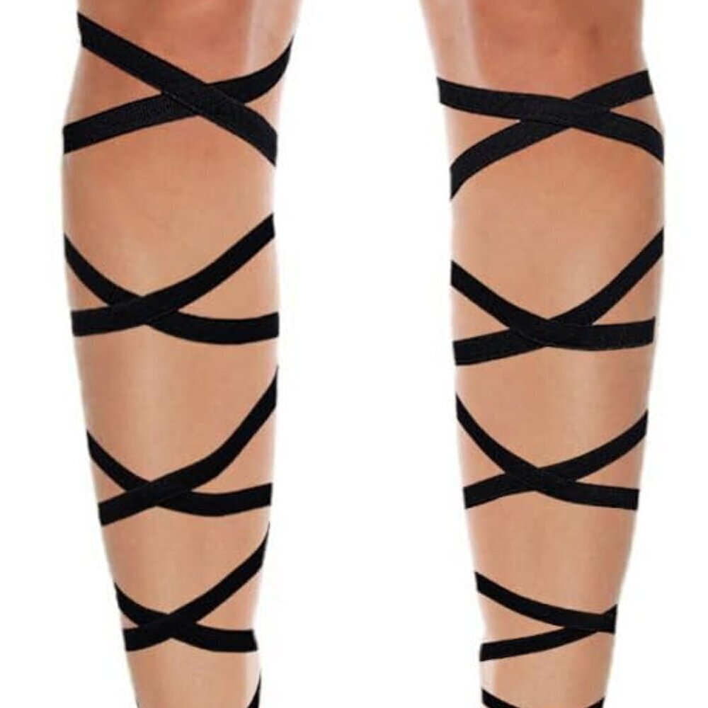 Rave Leg Wraps Polyester O-Ring Non-Slip Thigh Garter for Dance Festivals